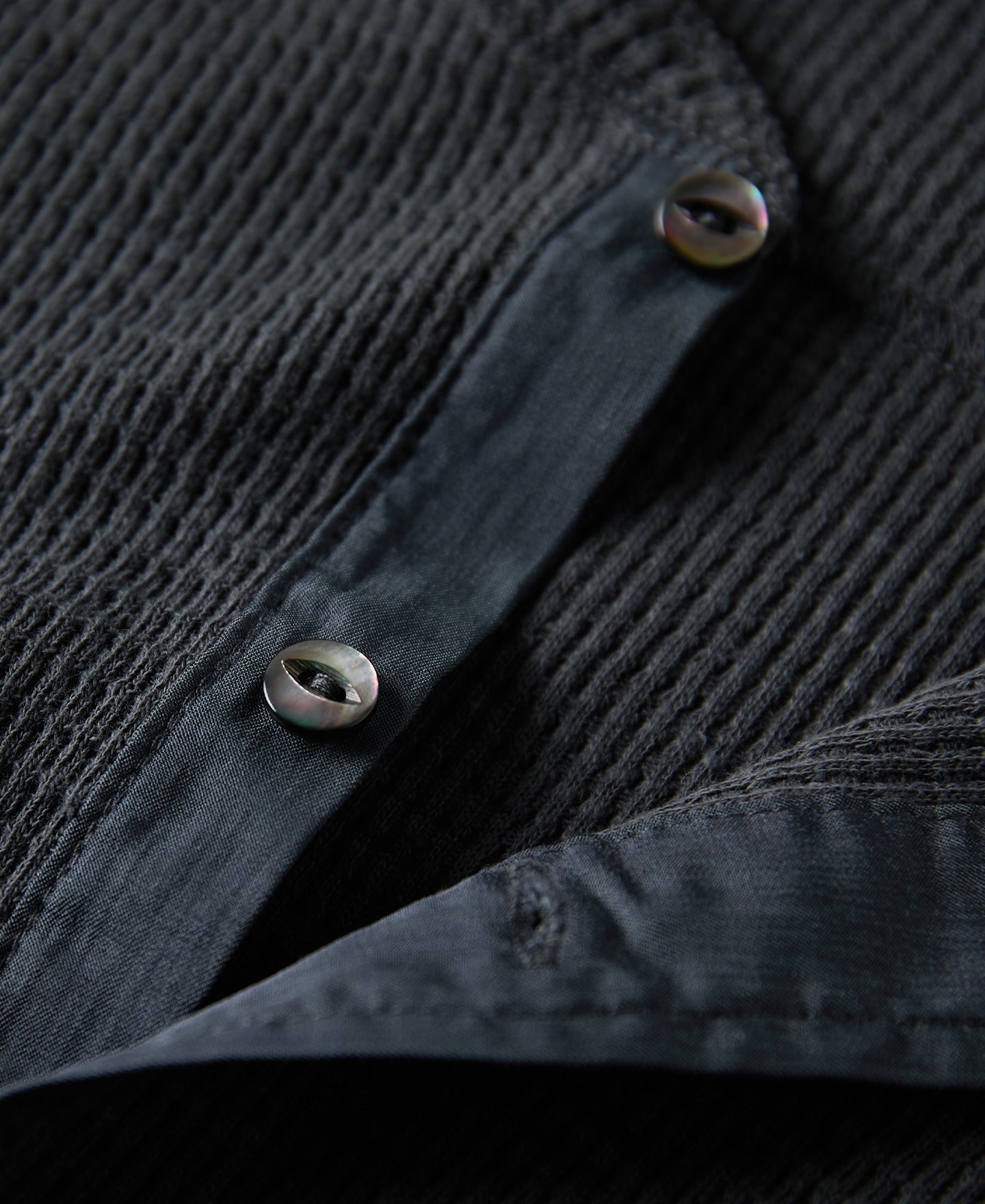 Honeycomb Waffle Knit Henley T-shirt
